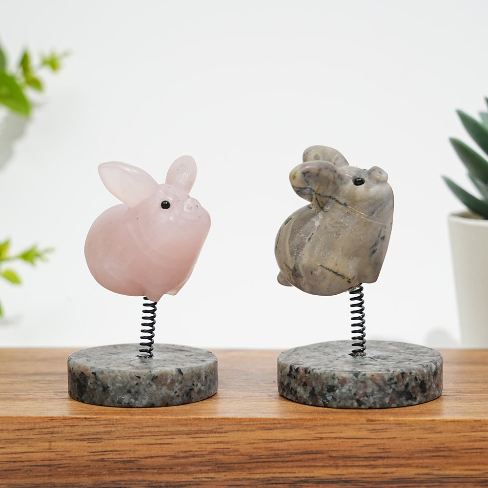 Natural Crystal Cute Flying Pig Ornament