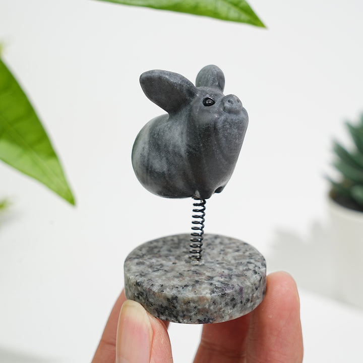 Natural Crystal Cute Flying Pig Ornament