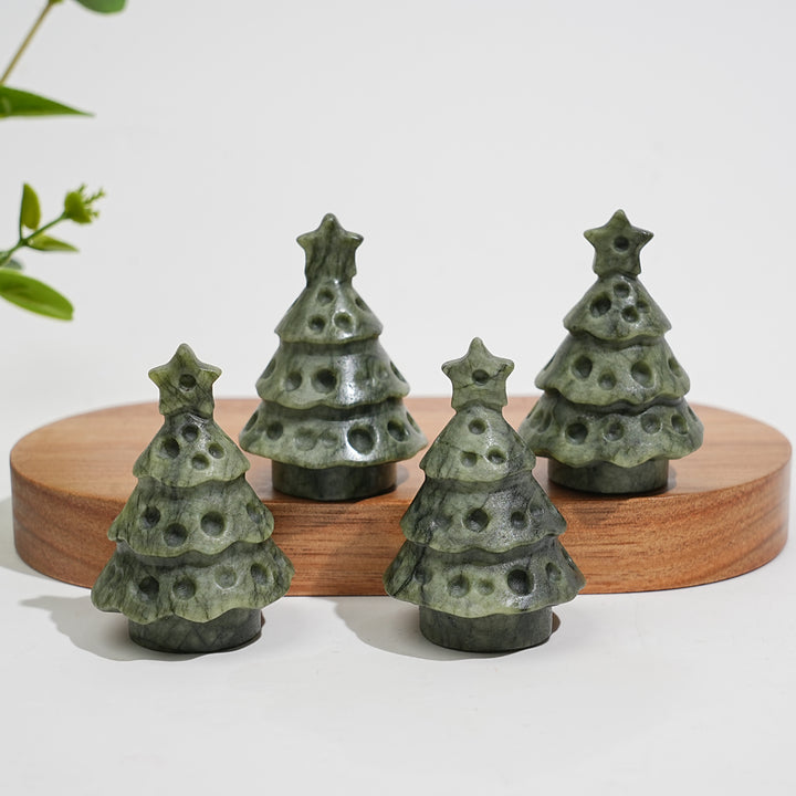 Natural Crystal Carving Serpentine Christmas Tree