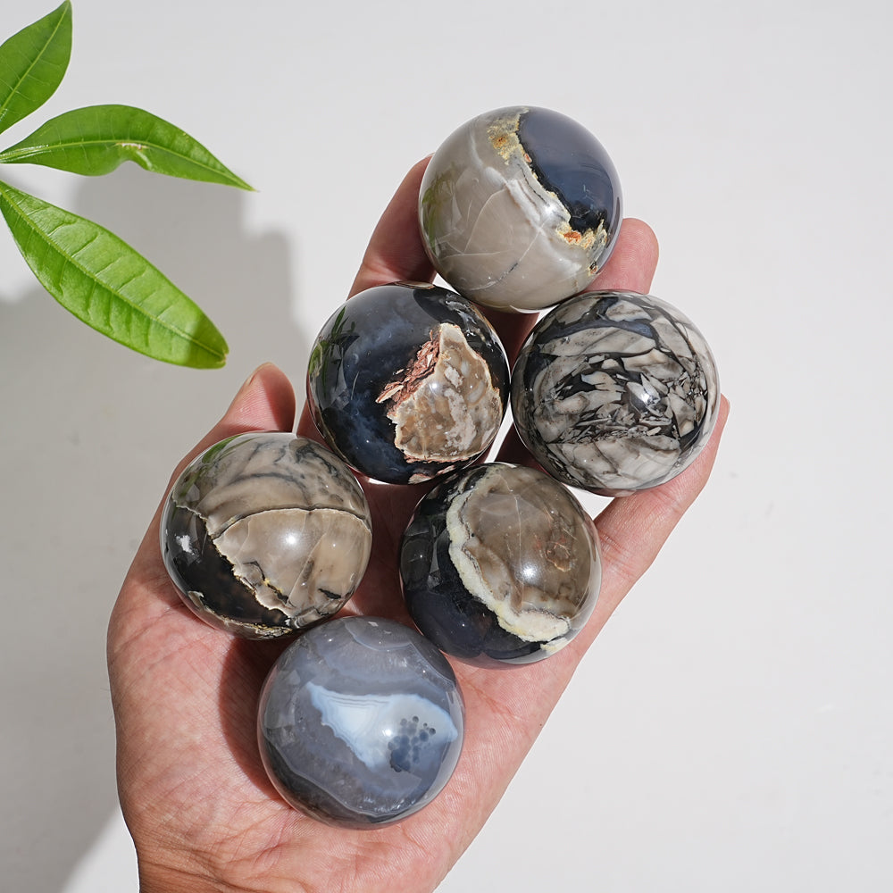 Natural Crystal Small Volcanic Agate Sphere