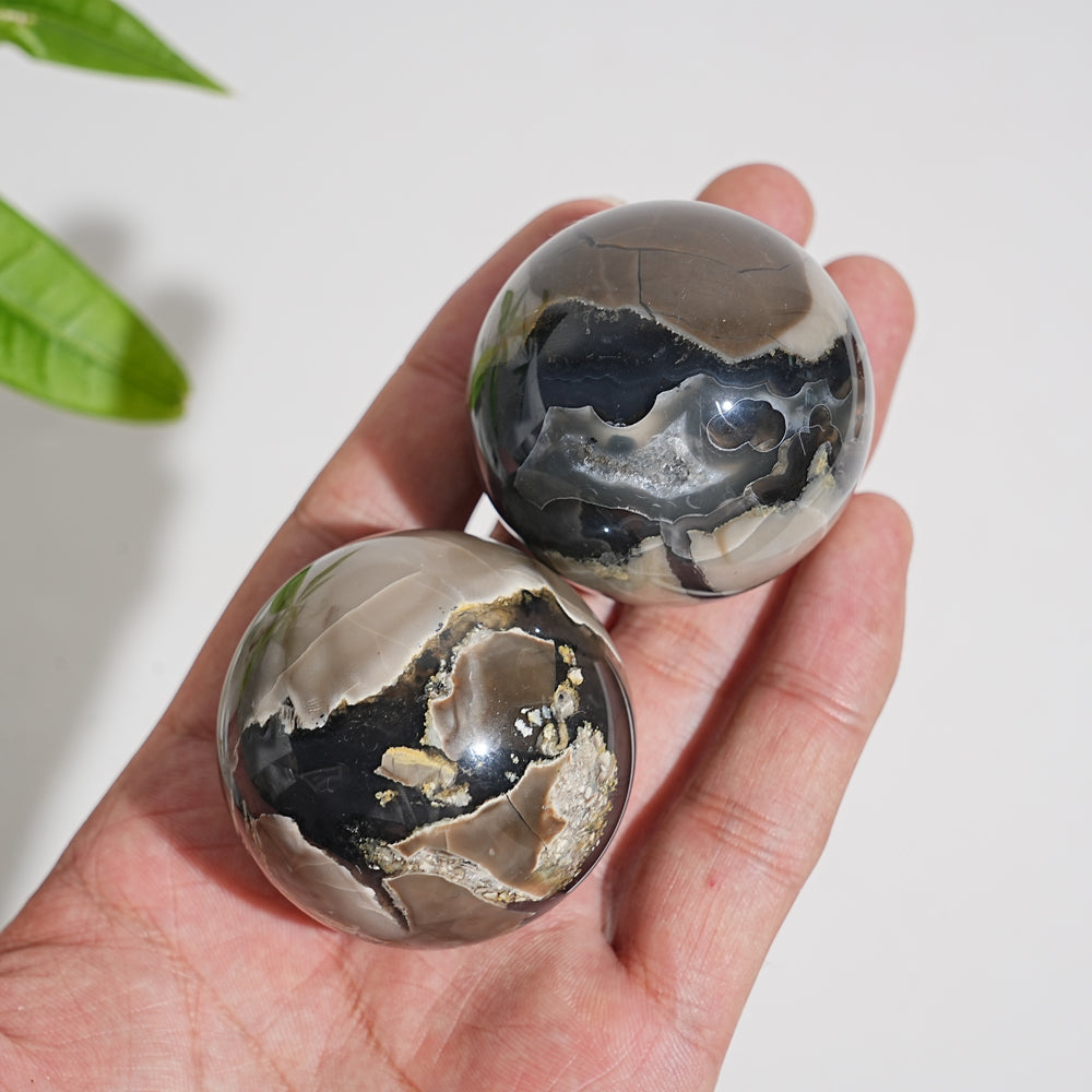 Natural Crystal Small Volcanic Agate Sphere