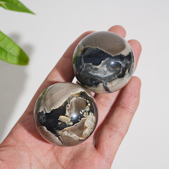 Natural Crystal Small Volcanic Agate Sphere