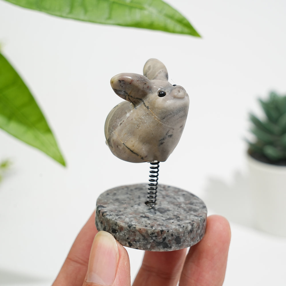 Natural Crystal Cute Flying Pig Ornament