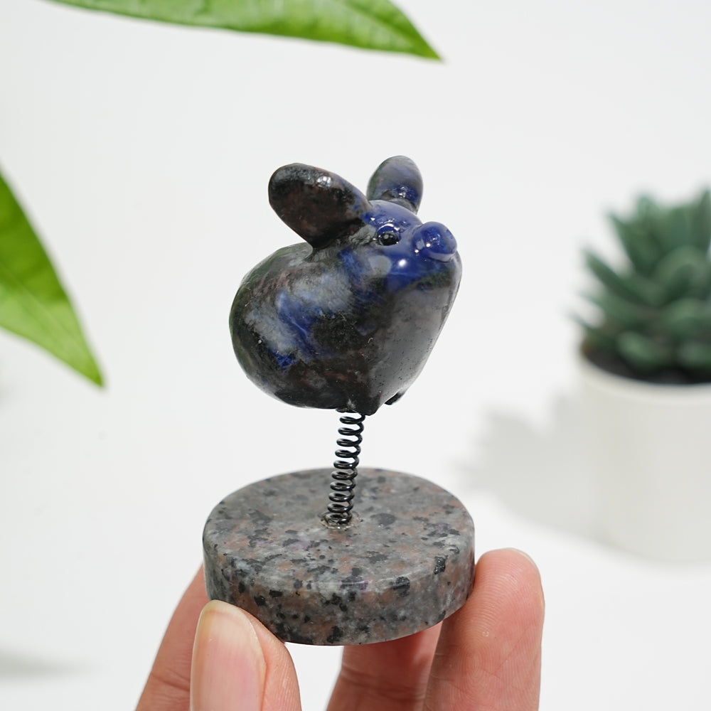 Natural Crystal Cute Flying Pig Ornament