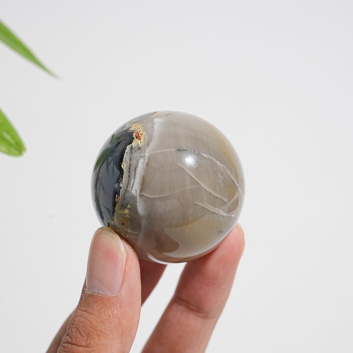Natural Crystal Small Volcanic Agate Sphere