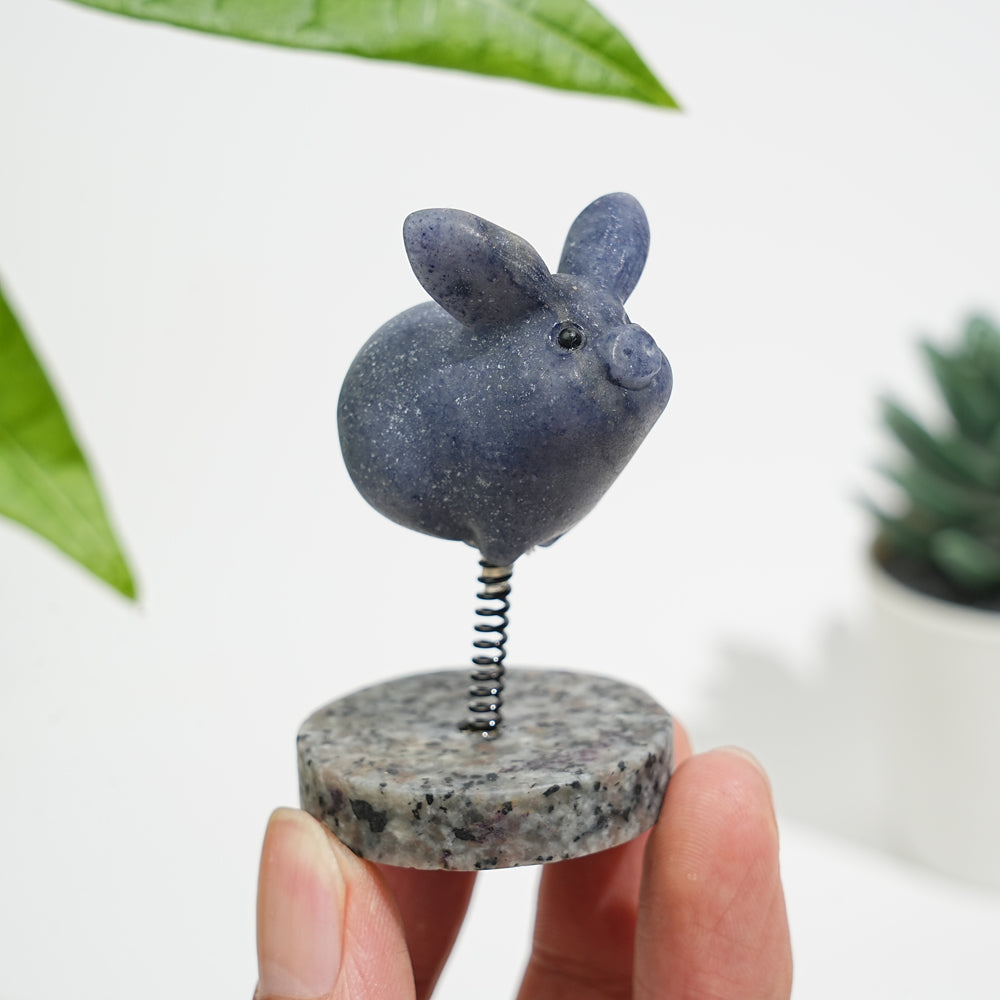 Natural Crystal Cute Flying Pig Ornament