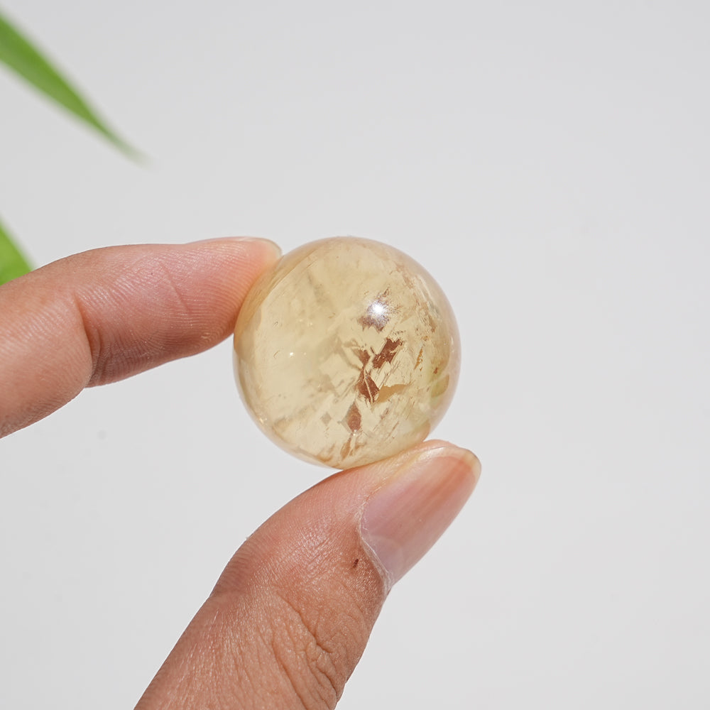 Natural Crystal Honey Calcite Sphere
