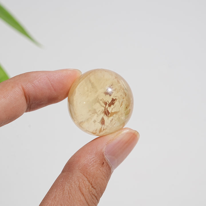 Natural Crystal Honey Calcite Sphere