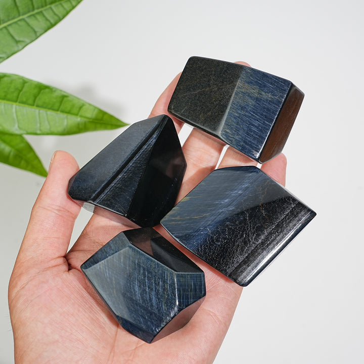 Natural Crystal Blue Tiger Eye Stone Freeform