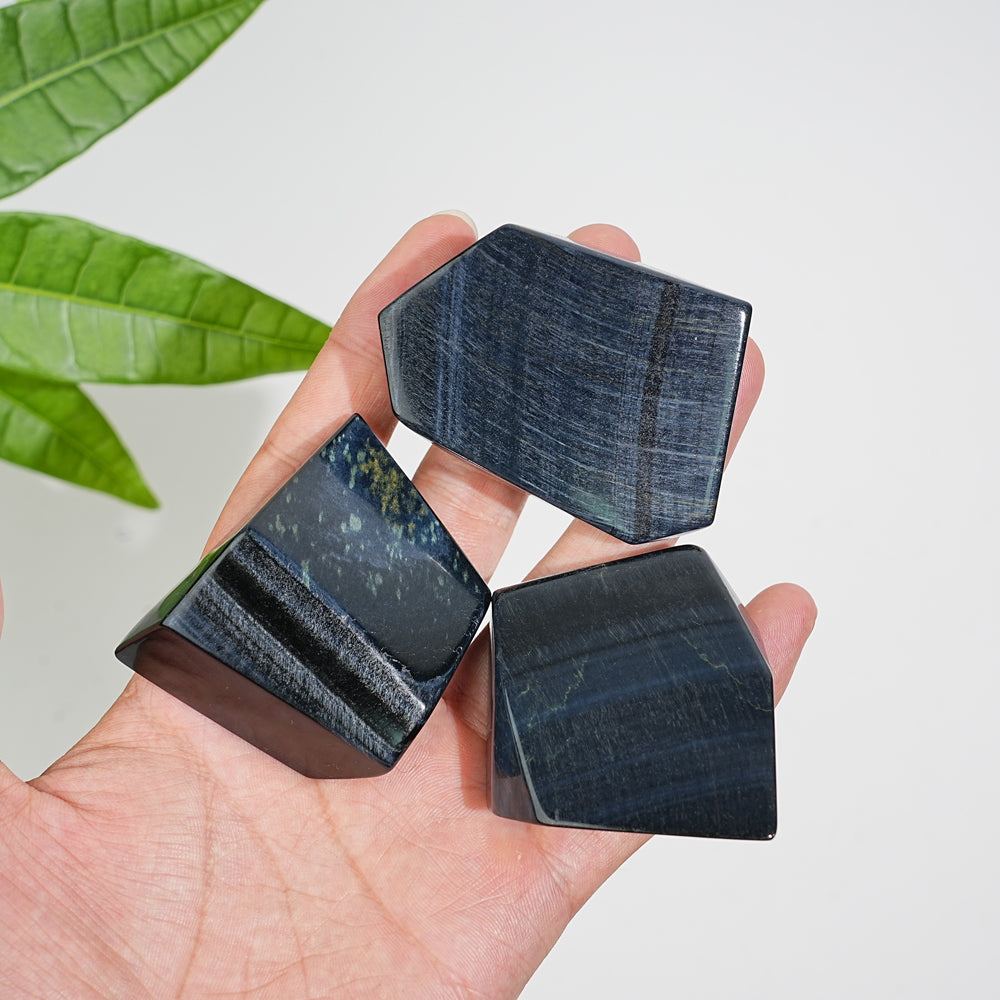 Natural Crystal Blue Tiger Eye Stone Freeform