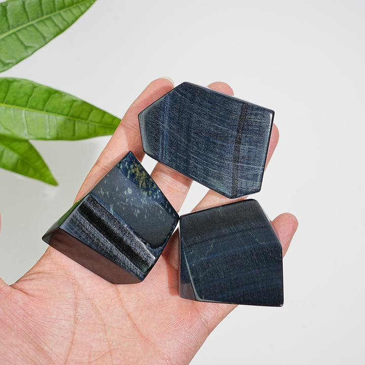 Natural Crystal Blue Tiger Eye Stone Freeform