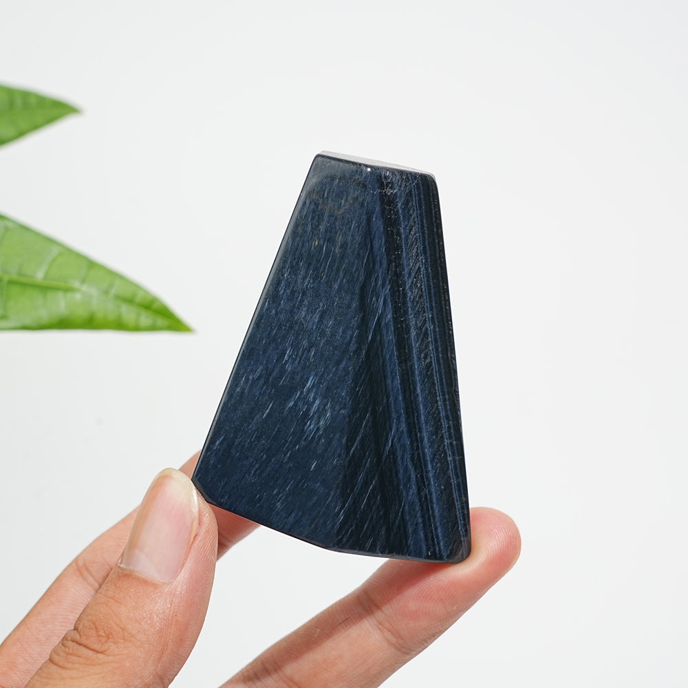 Natural Crystal Blue Tiger Eye Stone Freeform