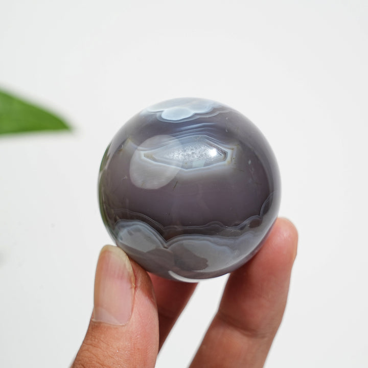 Natural Crystal African Red Agate Sphere