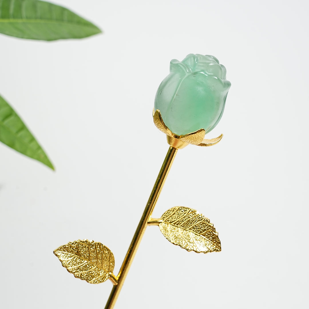 Natural Crystal Exquisite Handheld Rose Flower