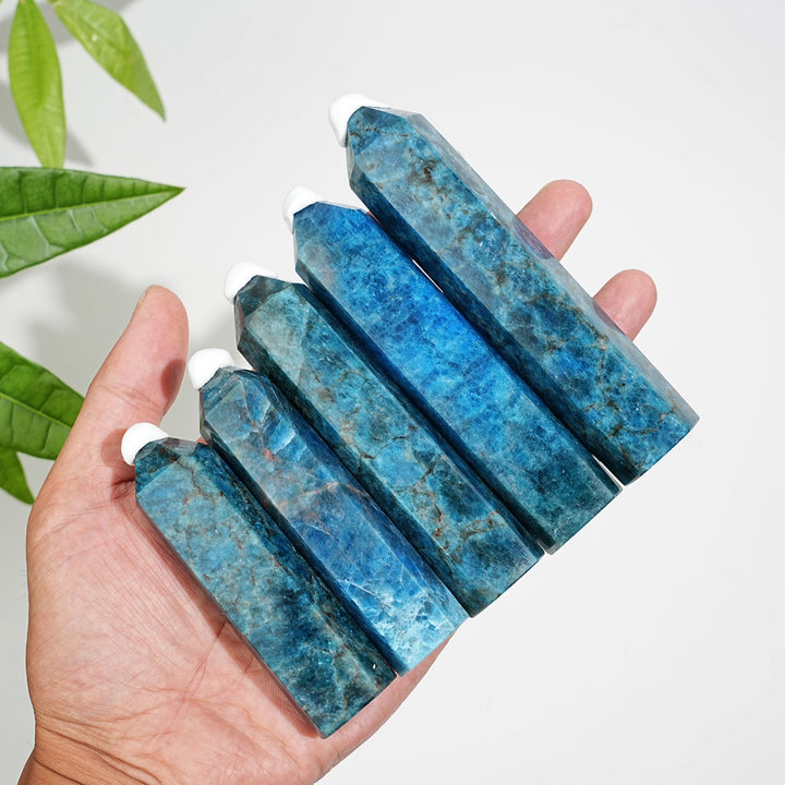 Natural Crystal Blue Apatite Point