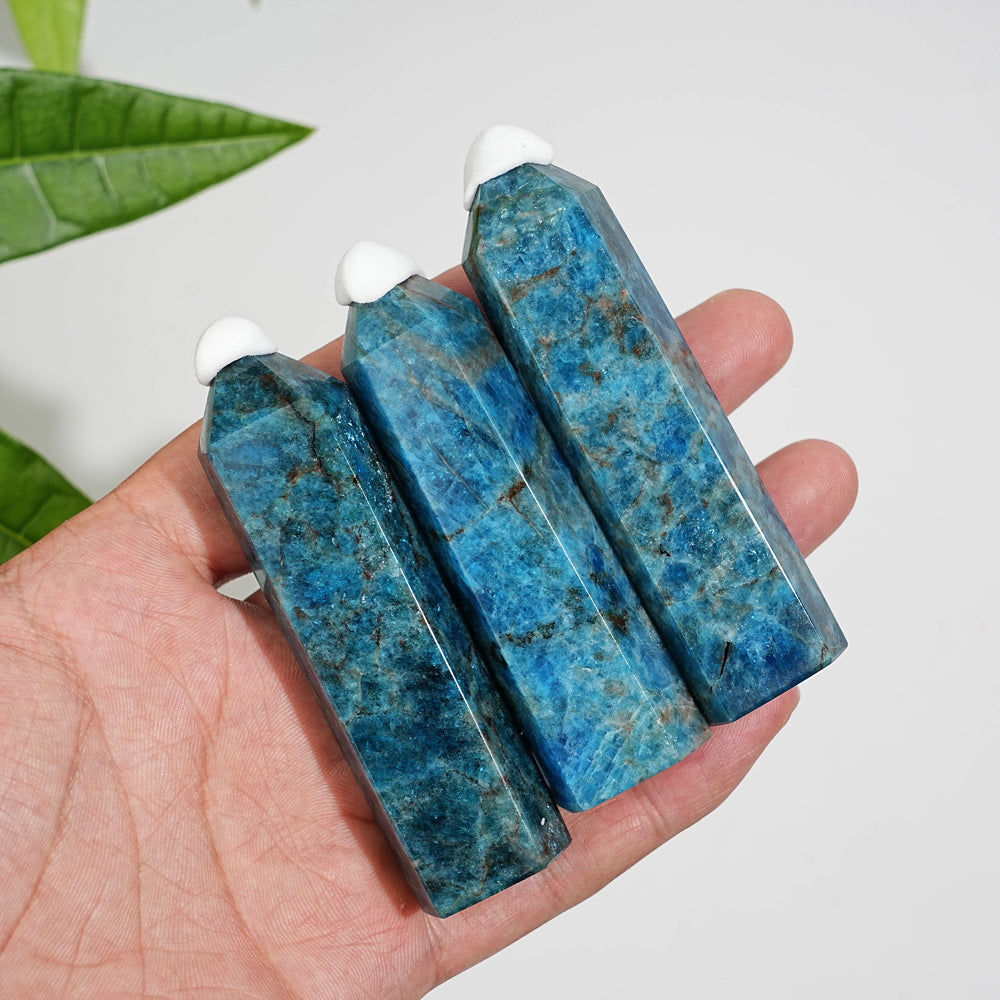 Natural Crystal Blue Apatite Point