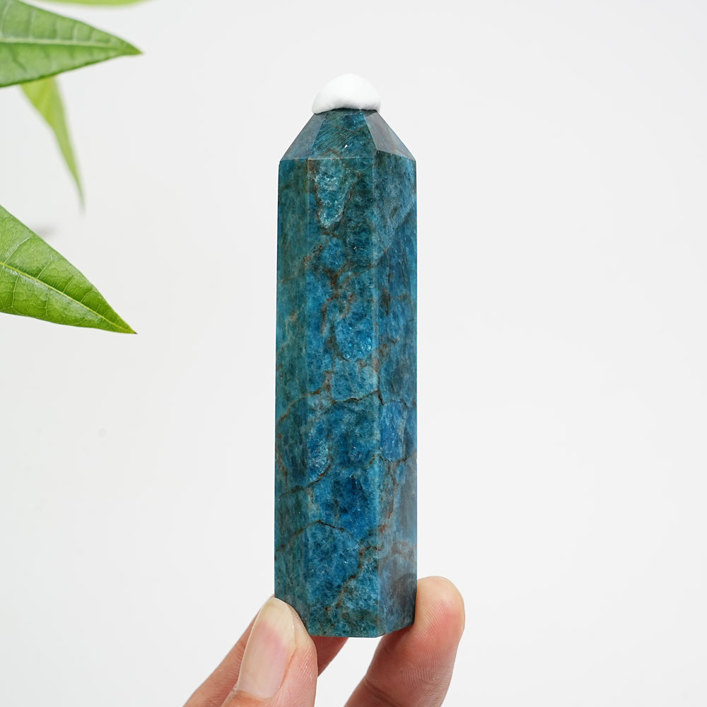 Natural Crystal Blue Apatite Point