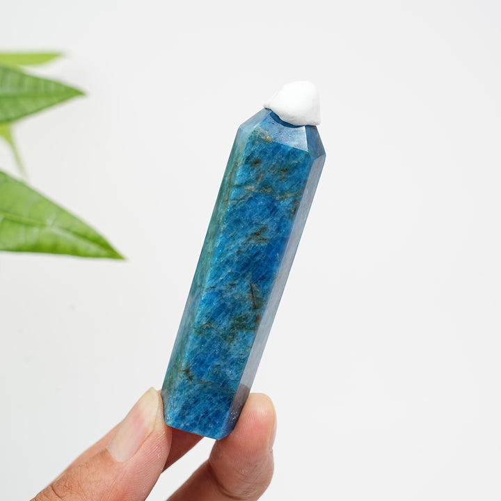 Natural Crystal Blue Apatite Point