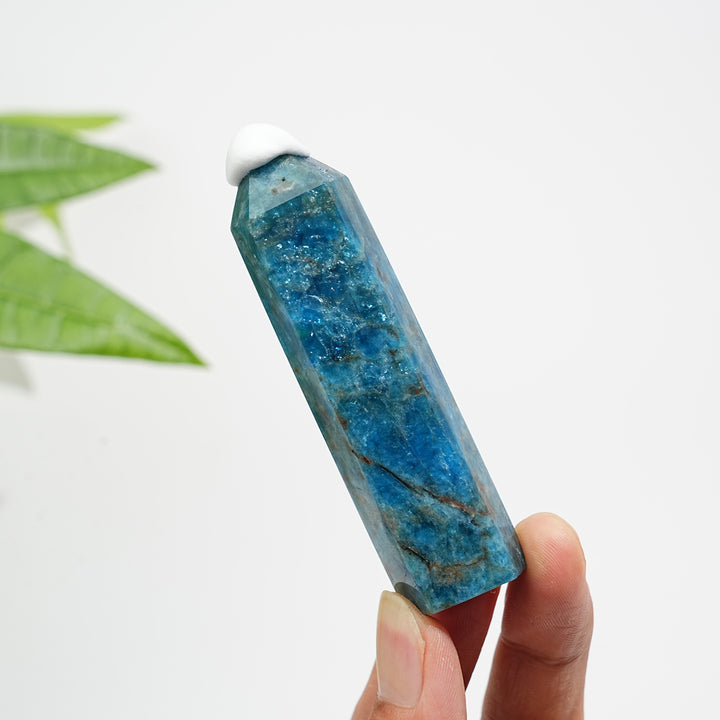 Natural Crystal Blue Apatite Point