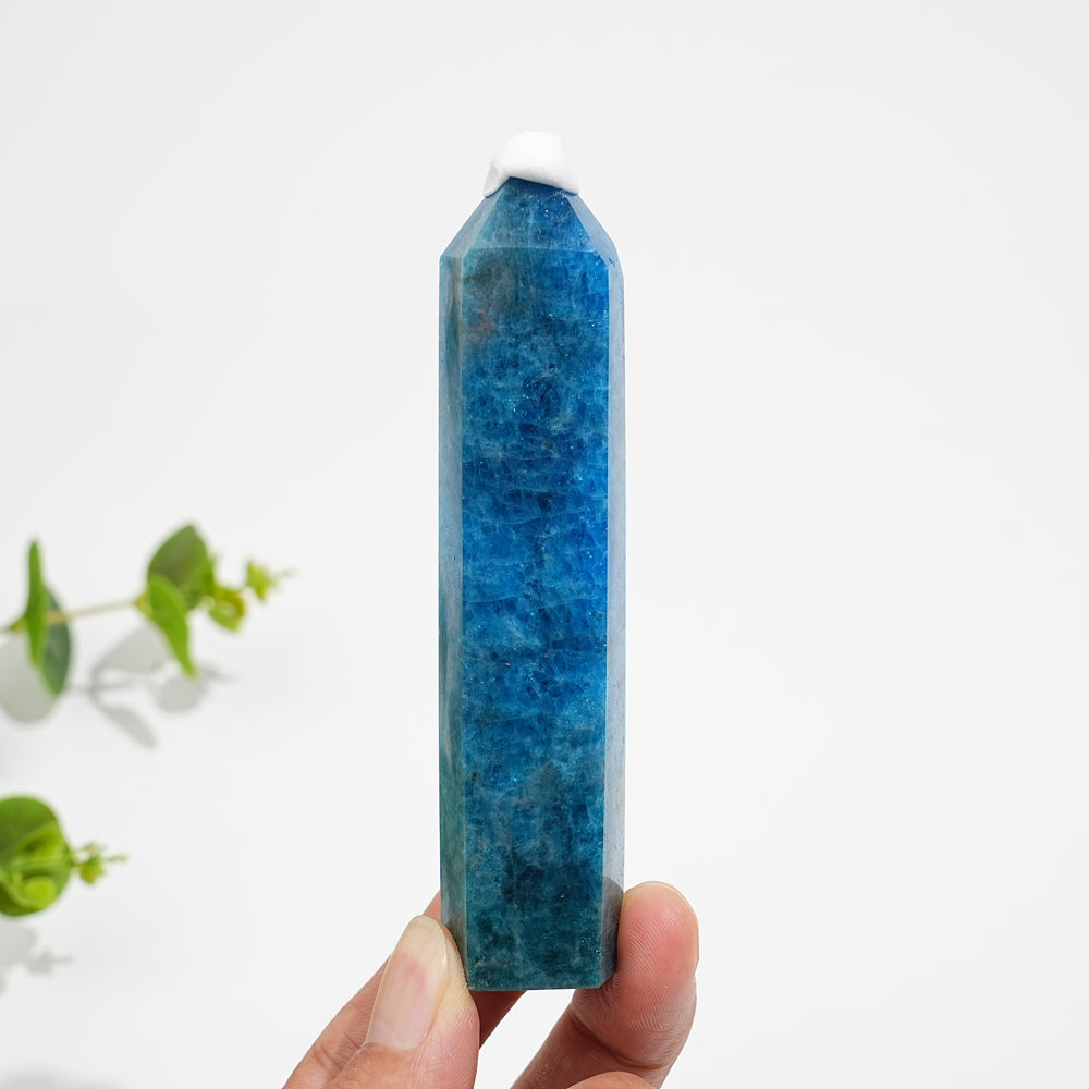 Natural Crystal Blue Apatite Point