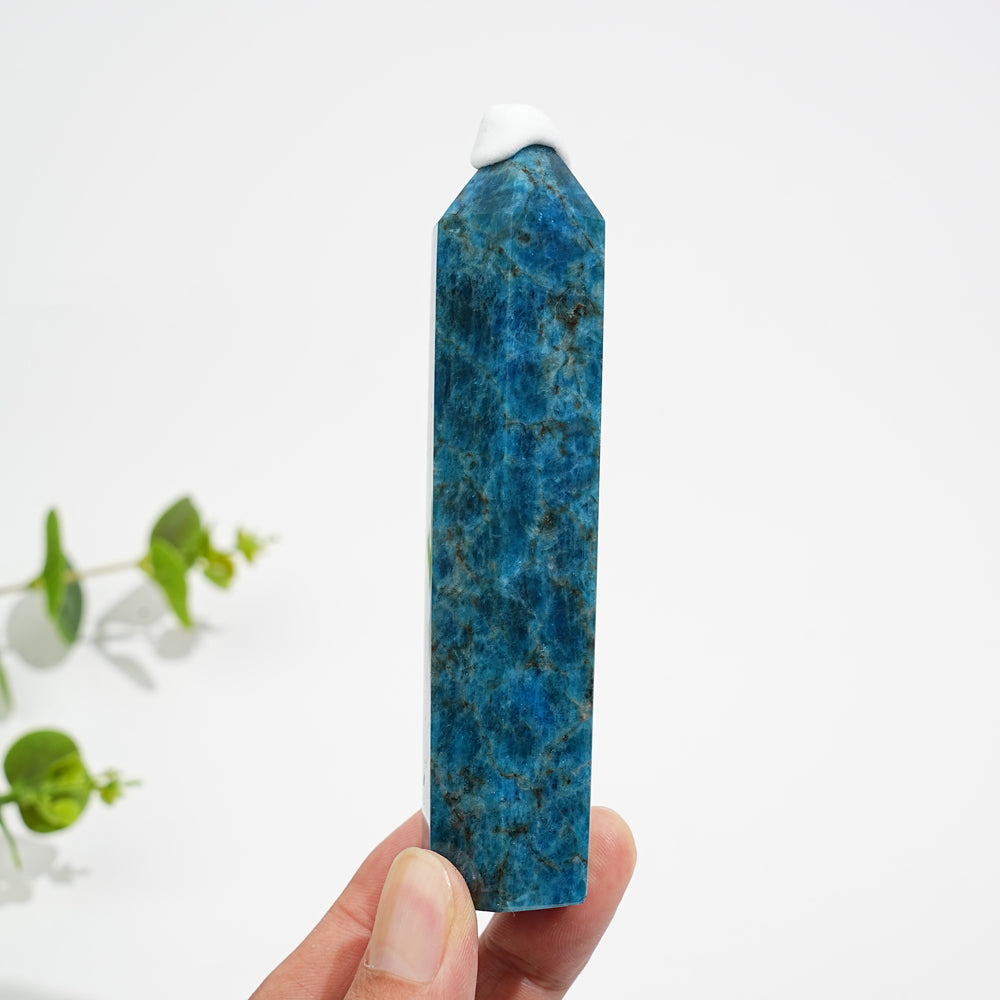Natural Crystal Blue Apatite Point