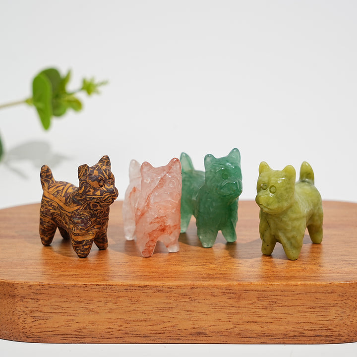 Natural Crystal Adorable Mini West Highland Carving