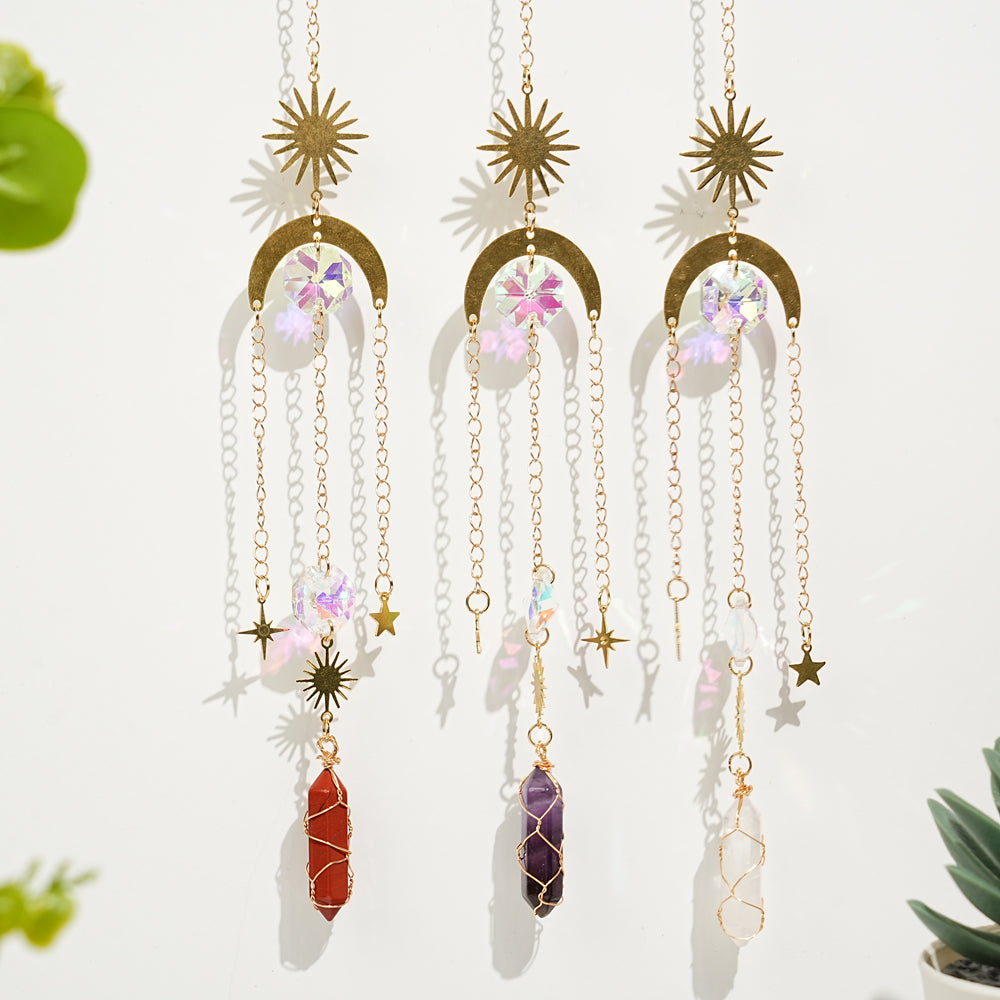 Natural Whimsical Crystal Suncatcher