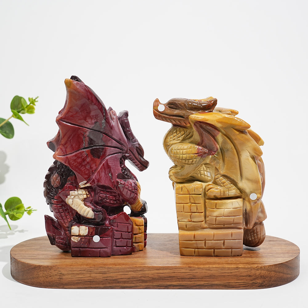 Unique,A Slightly Imperfect Natural Crystal Mookaite Flying Dragon Carving