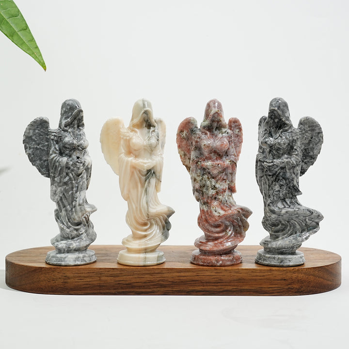 Natural Crystal Ghost Angel Carving