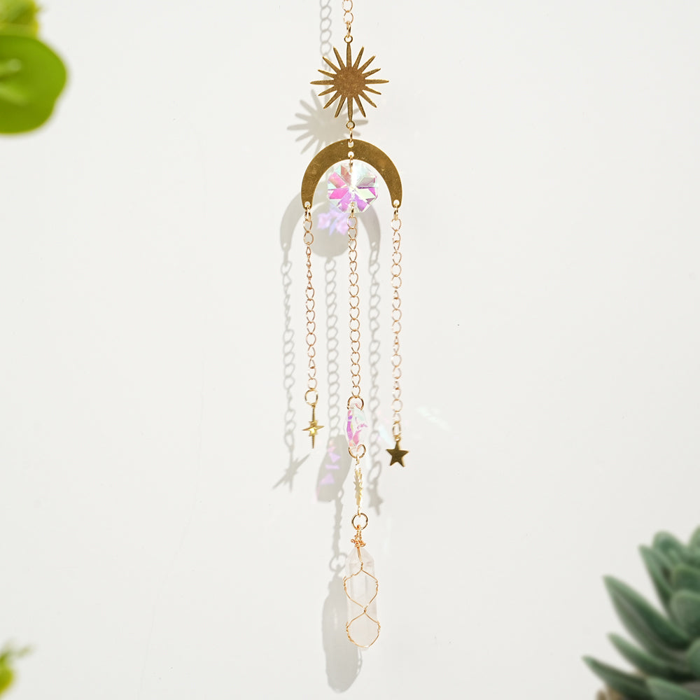 Natural Whimsical Crystal Suncatcher