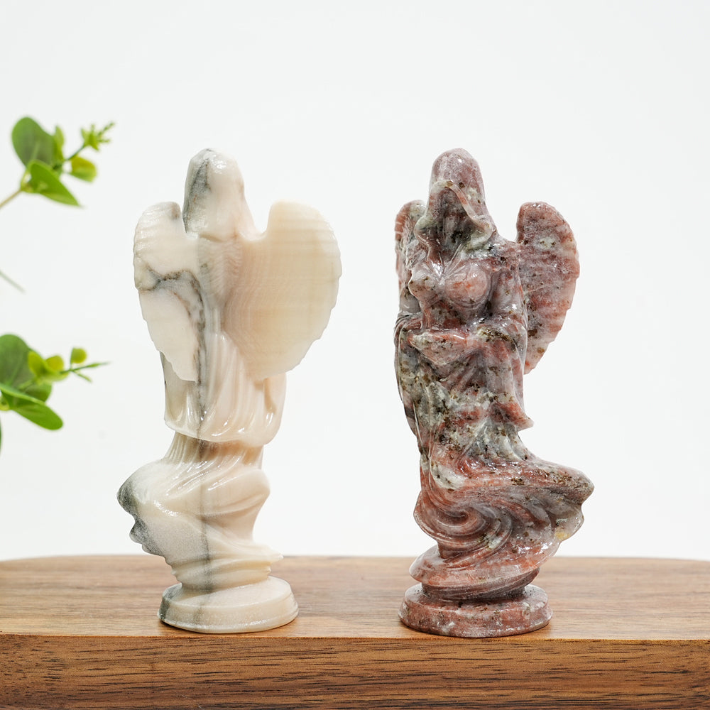 Natural Crystal Ghost Angel Carving