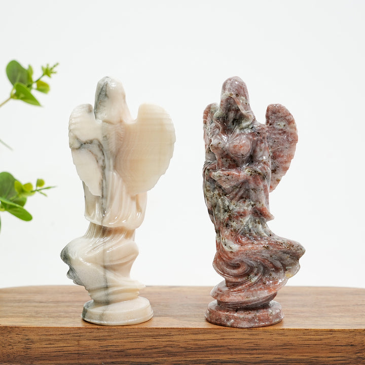 Natural Crystal Ghost Angel Carving