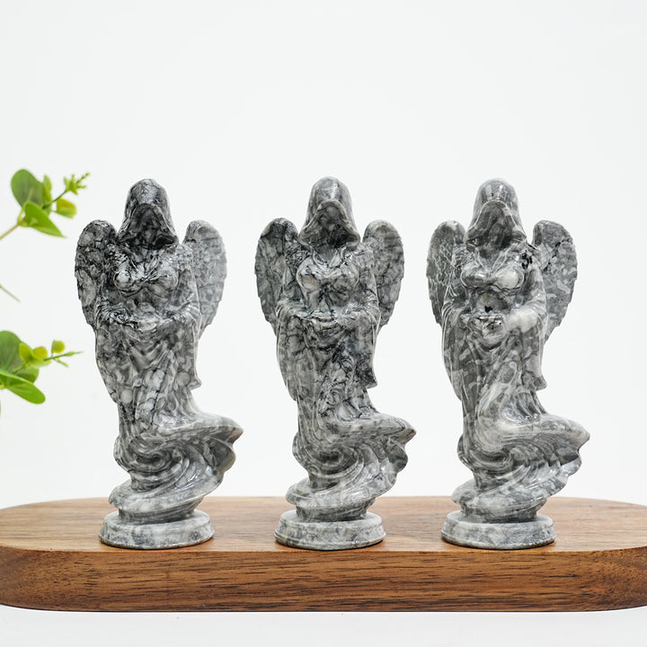 Natural Crystal Ghost Angel Carving