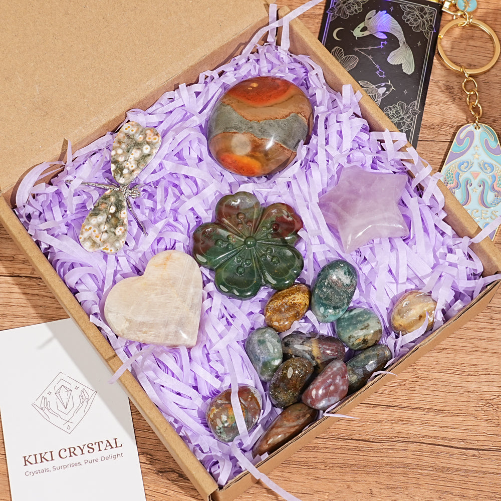Exclusive Natural 12 Zodiac Crystal Healing Set