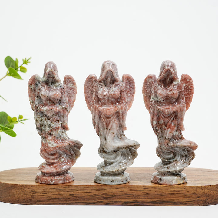 Natural Crystal Ghost Angel Carving