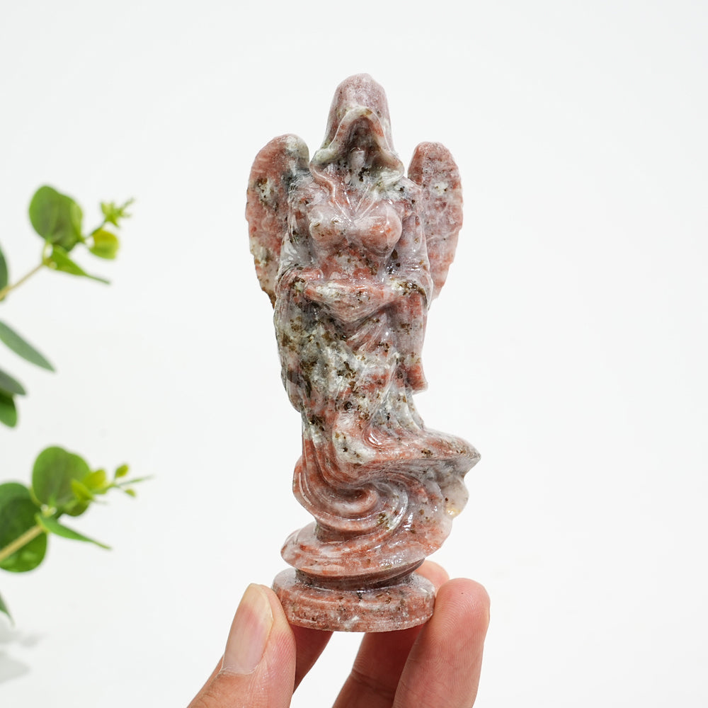 Natural Crystal Ghost Angel Carving