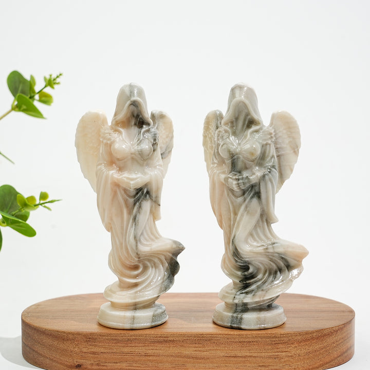 Natural Crystal Ghost Angel Carving