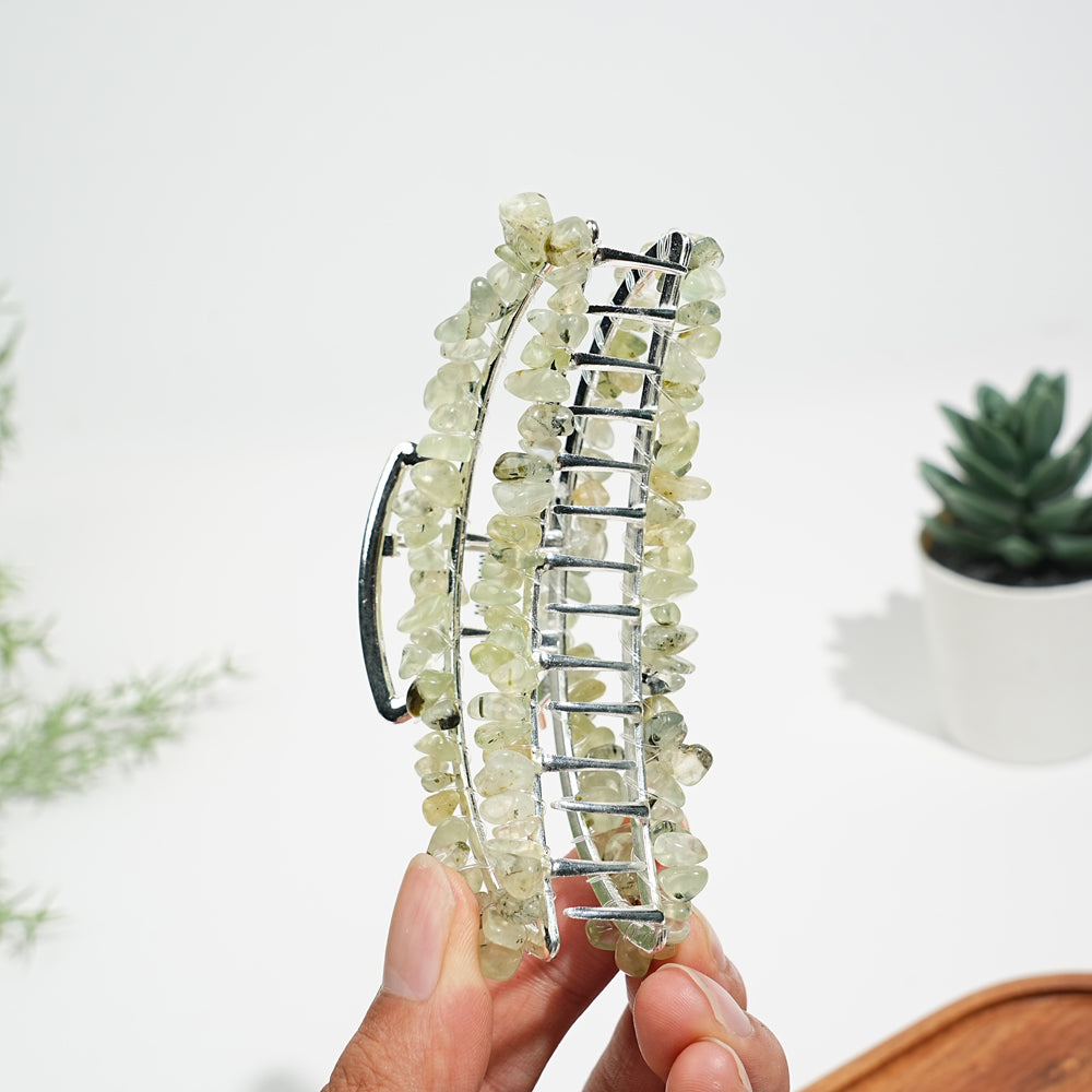 Natural Crystal Moon Hair Claw