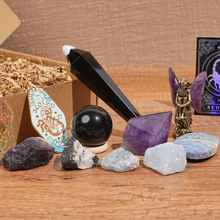 Exclusive Natural 12 Zodiac Crystal Healing Set
