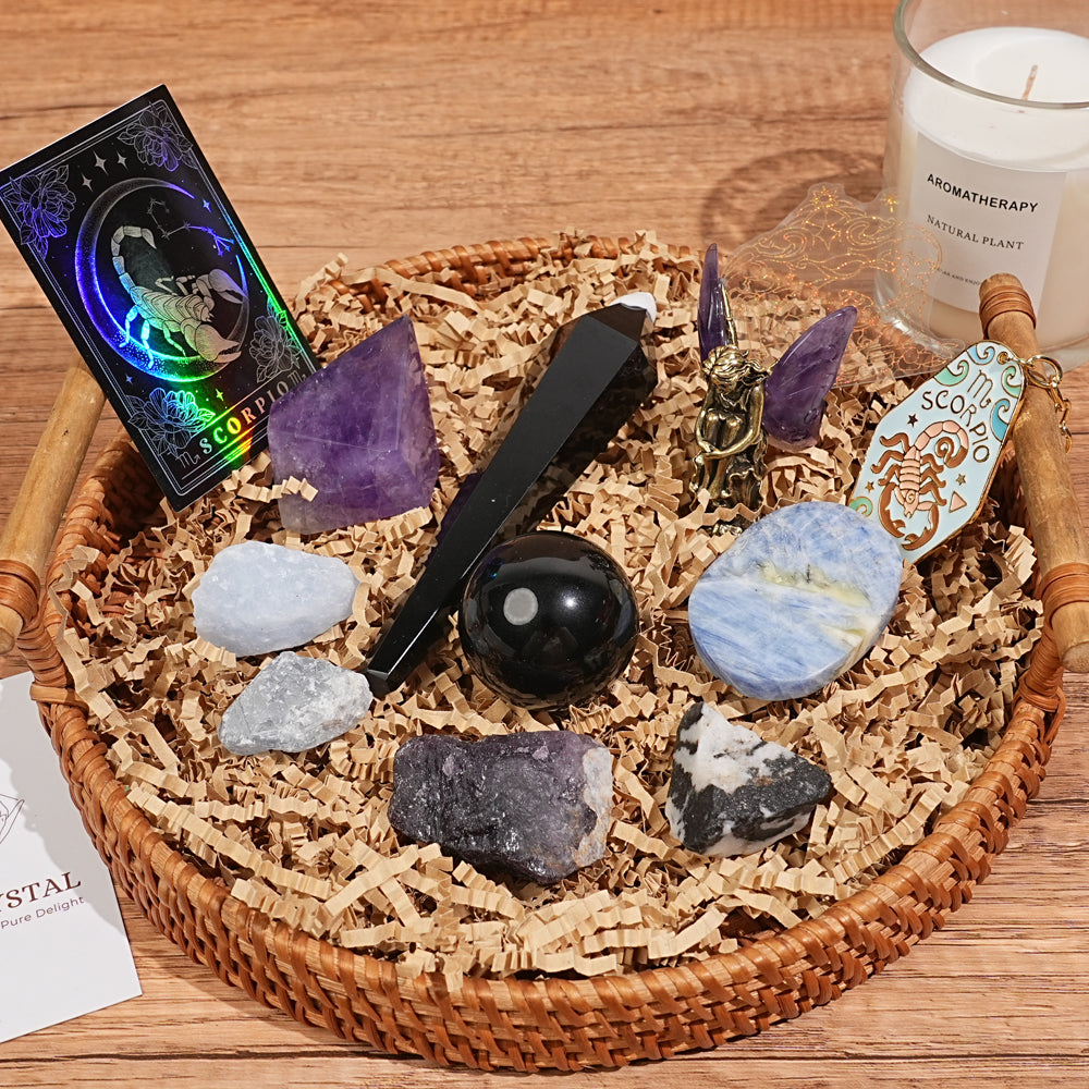 Exclusive Natural 12 Zodiac Crystal Healing Set