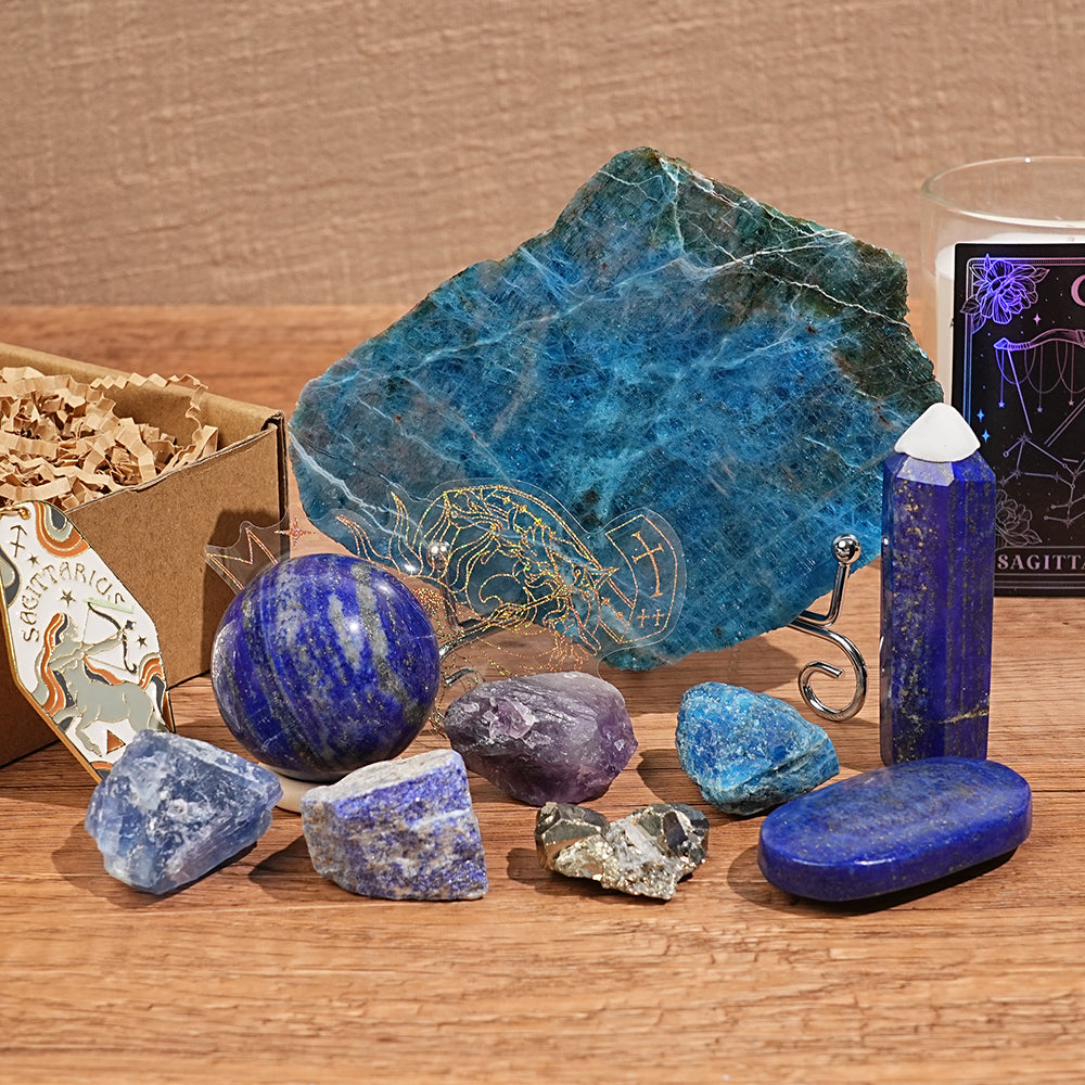 Exclusive Natural 12 Zodiac Crystal Healing Set