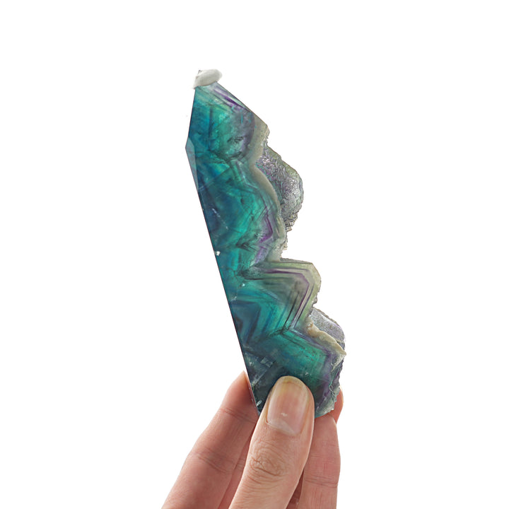 Natural Green Fluorite Raw Point