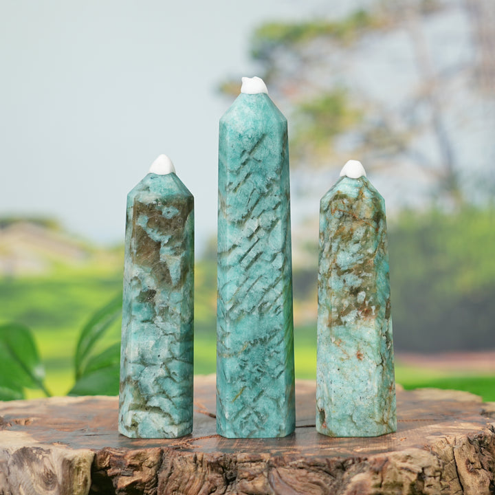 Natural Amazonite With Smoky Quartz Point