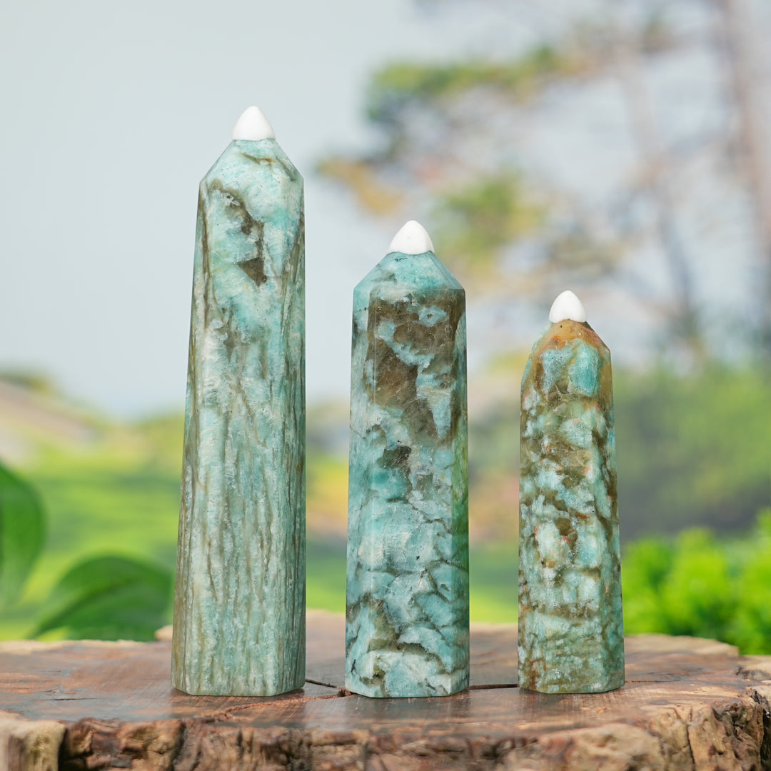 Natural Amazonite With Smoky Quartz Point