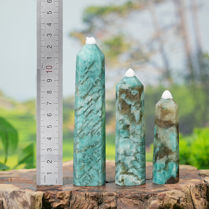 Natural Amazonite With Smoky Quartz Point