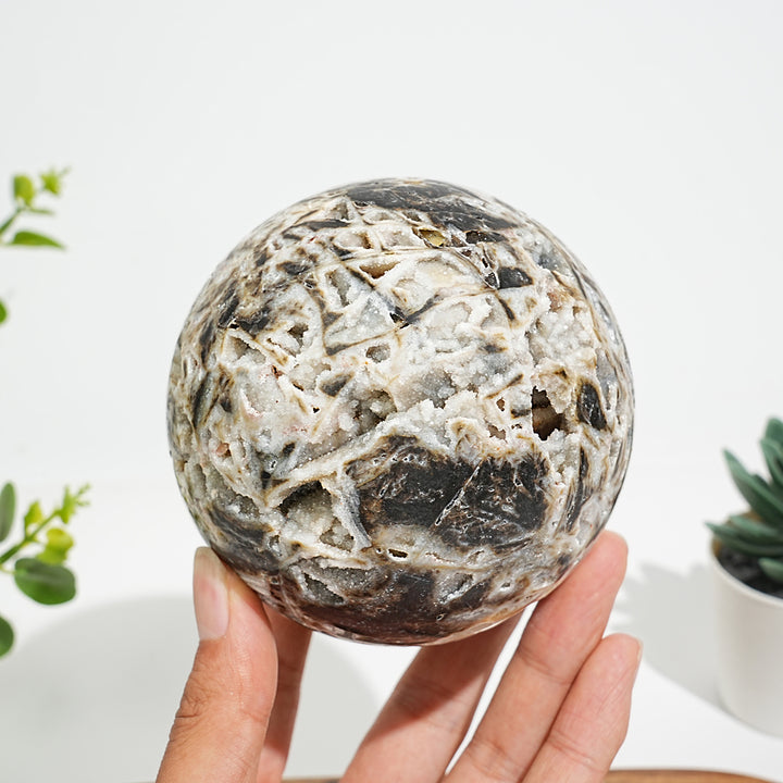 Unique,Natural Crystal Intricate Sphalerite Sphere