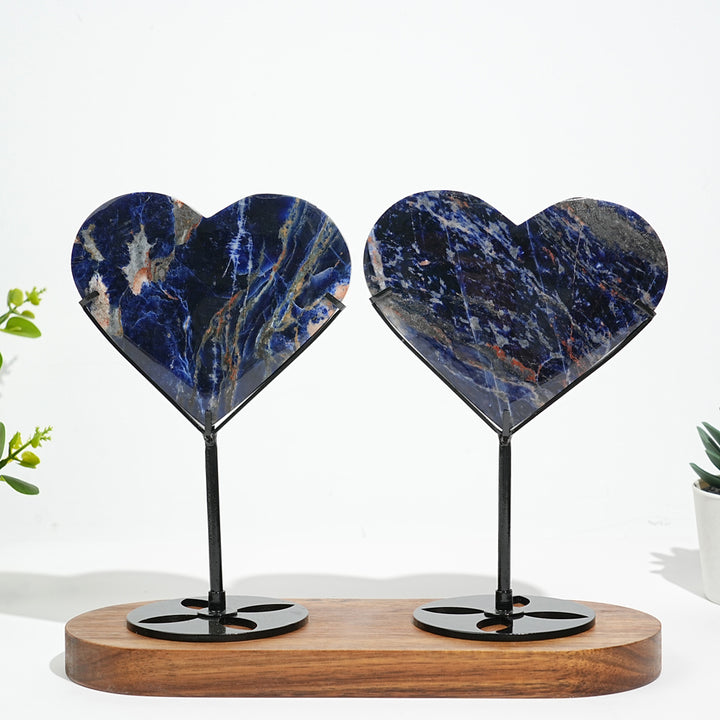 Unique,Natural Crystal Sodalite Heart
