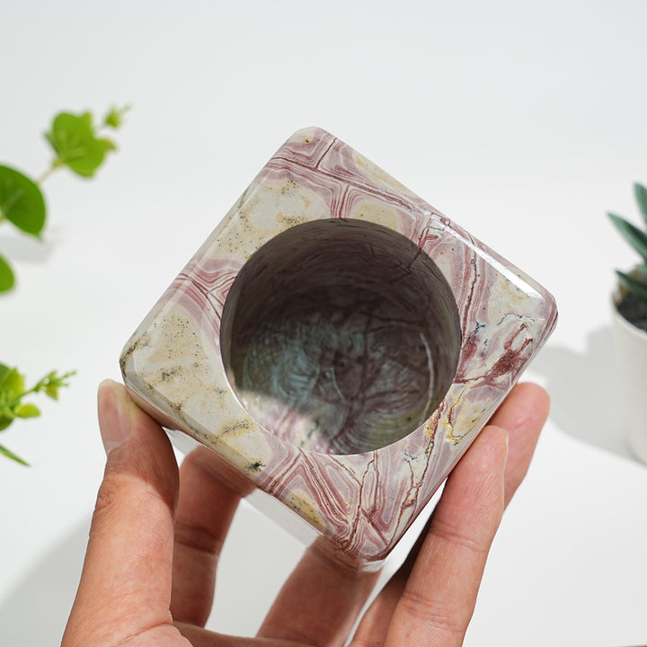 Natural Crystal Artisan Picture Jasper Pen Holder