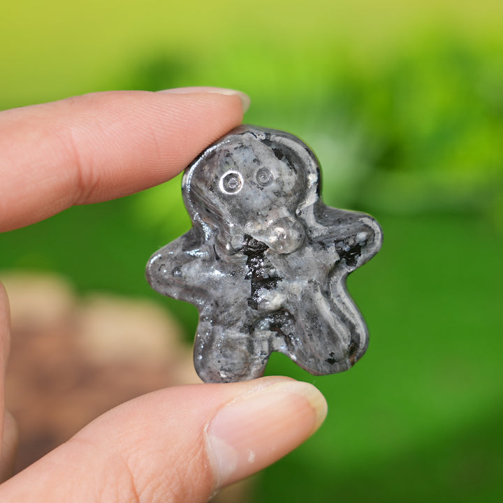 Natural Crystal Carving Gingerbread Man