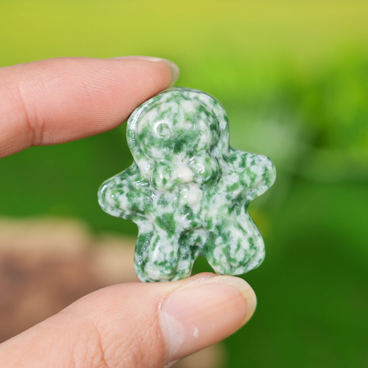 Natural Crystal Carving Gingerbread Man